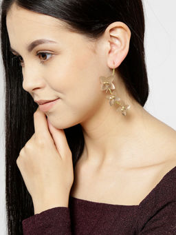 Priyaasi - Rose Gold Plated Butterfly Drop Earrings