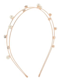 PRITA - Gold Plated Pearls And Stones Studded Hair Band