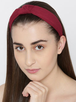 Priyaasi - Maroon Cross Knot Hairband