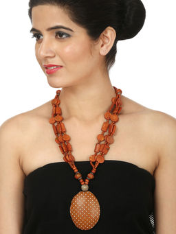 PRITA - Orange Designer Necklace