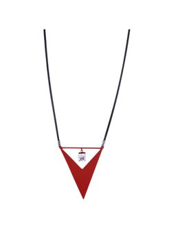 PRITA - Red Geometric Patterned Necklace