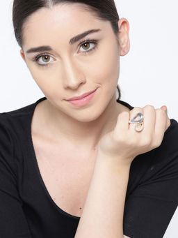 Priyaasi - Silver Enamel Ring