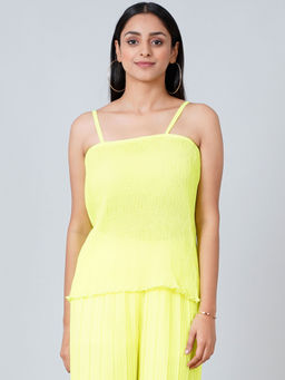 First Resort by Ramola Bachchan - Neon Yellow Camisole