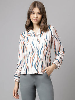Latin Quarters - Women Regular Fit Printed Spread Collar Casual Shirt