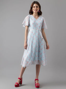 Latin Quarters - Women A-Line Blue Dress