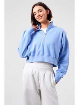 KOTTY - Women Blue Solid Sweatshirt