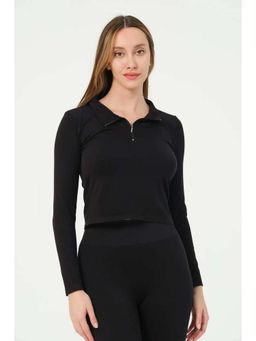 KOTTY - Women Black Solid Sweatshirt