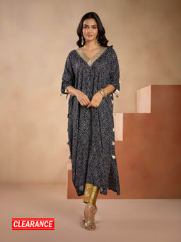 Gajra Gang - Neemrana Blue Printed Kaftan GGKUR16