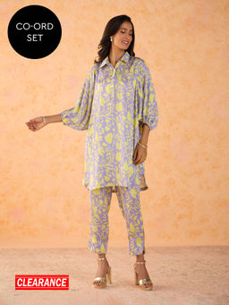 Gajra Gang - Multi-Color Digital Printed Embellished Co-ord Set (Set of 2) GGCS02