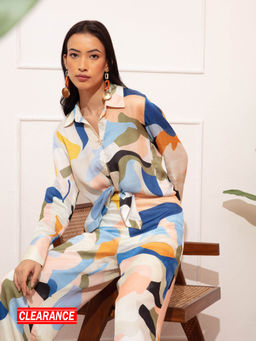 RSVP by Nykaa Fashion - Multicolor Full Sleeves Abstract Shirt
