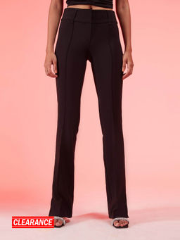 RSVP by Nykaa Fashion - Black High Waist Slit Pants