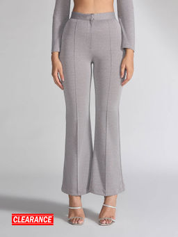 RSVP by Nykaa Fashion - Grey Shimmer Flared Pant