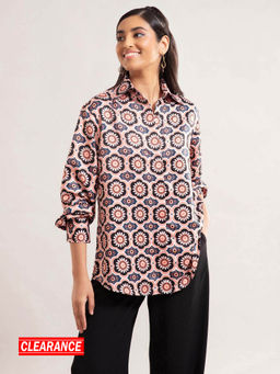 Twenty Dresses by Nykaa Fashion - Multicolor Printed Collar Neck Shirt
