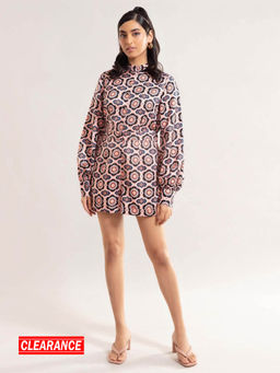 Twenty Dresses by Nykaa Fashion - Multicolor Printed High Neck Playsuit