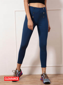 Twenty Dresses by Nykaa Fashion - Blue Solid Skinny Jeggings