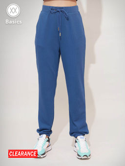 Twenty Dresses by Nykaa Fashion - Basics Navy Blue Solid Joggers