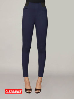 Twenty Dresses by Nykaa Fashion - Basics Navy Blue Solid Fitted Jeggings