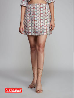 Twenty Dresses by Nykaa Fashion - Multicolor a Line Mini Skirt