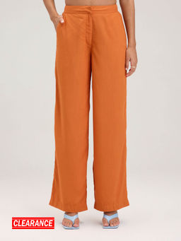 Twenty Dresses by Nykaa Fashion - Orange Straight Fit Solid Pants