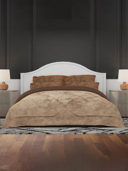 Kuber Industries - Premium Reversible Blanket for Heavy Winter 500 GSM Brown (Double)