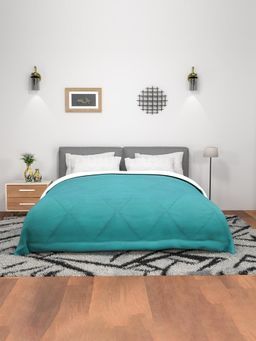 Kuber Industries - Premium Reversible Blanket for Heavy Winter 300 GSM Teal (Double)