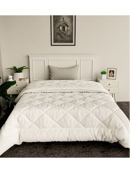 Kuber Industries - Microfiber 220 GSM Winter Comforter White (Double)