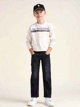 U.S. POLO ASSN. - Kids Black Cotton Jeans