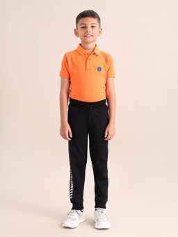 U.S. POLO ASSN. - Kids Graphic Black Cotton Joggers