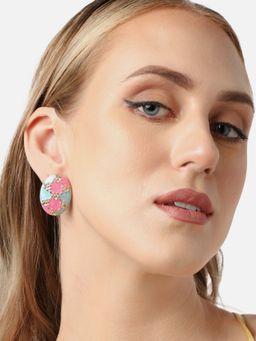 Sohi - Gold Plated Party Designer Stone Stud for Women