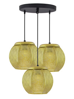 Homesake - Round Chandelier Moroccan Gold Hanging