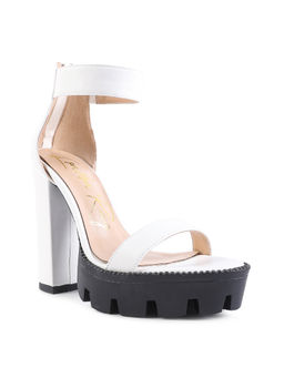 London Rag - Solid Plain White Heels