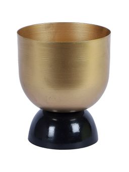 Amaya Decors - Black & Gold Double Layer Detachable Planter Set of 2