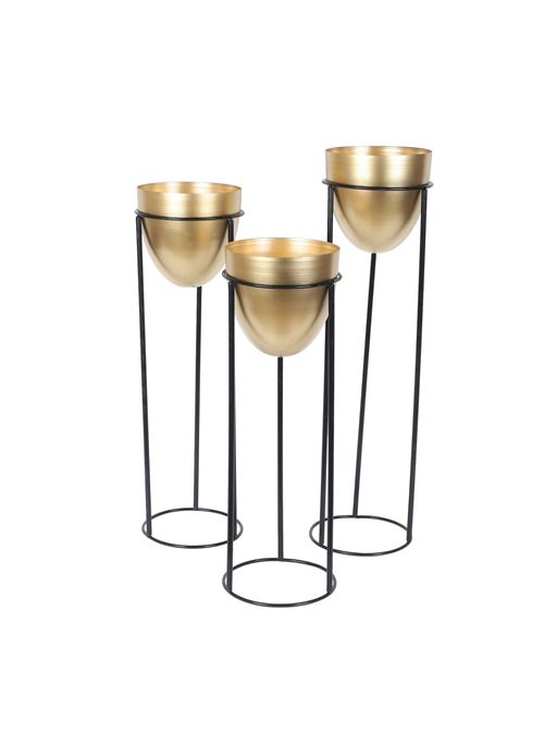 Amaya Decors Detachable Gold Capsule Floor Planter Set of 3