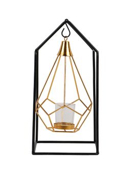 Amaya Decors - Hut Shape Diamond Pendulum Tealight Holder with Glass