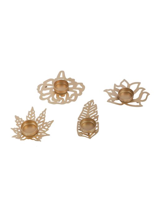 Amaya Decors Leaves Shape Tealight Holder Set of 4