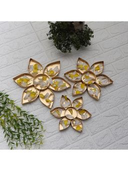 Amaya Decors - Flower Shape Decorative Platter Set of 3