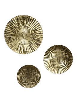 Amaya Decors - Gold Foil Hammered Wall Decor Set of 3