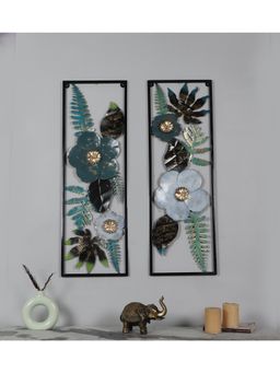 Amaya Decors - Multi-Color Maple Leaves & Flower Wall Decor Set of 2