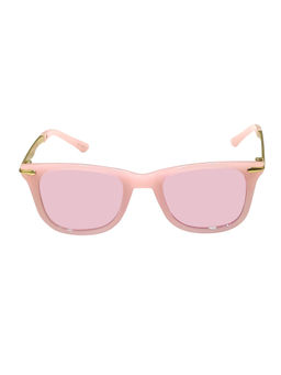 Spiky - Gold-Toned Frame Pink UV Protected Lens Square Sunglasses