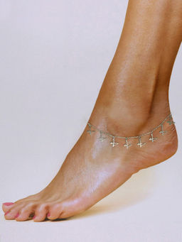 Kai Jewel - Sterling Silver Rose Gold Argent Spheres Layered Anklet