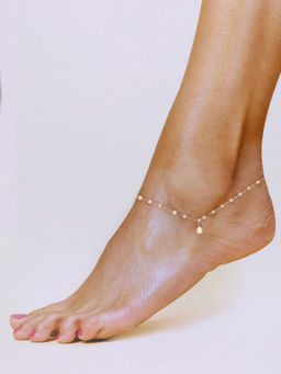 Kai Jewel - Sterling Silver Rose Gold The Statement Argent Orb Anklet