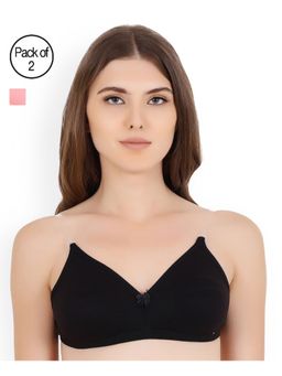 Floret - Pack of 2 Solid T-shirt Bra - Multi-Color