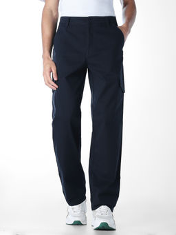 Jack & Jones - Navy Blue Regular Fit Cargo Pants