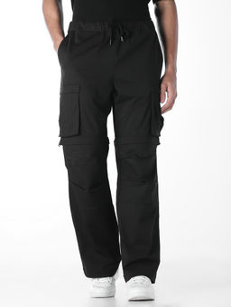 Jack & Jones - Black Detachable Relaxed Fit Cargo Pants