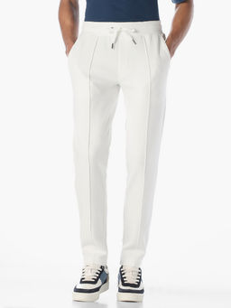 Jack & Jones - White Drawstring Regular Fit Sweatpants