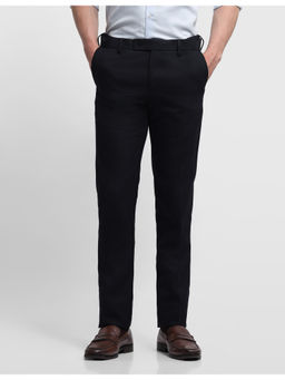 Arrow - Men Blue Dobby Hudson Tailored Fit Trousers