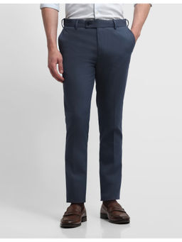 Arrow - Men Blue Mid Rise Jackson Super Slim Fit Trousers