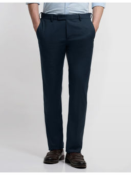 Arrow - Men Bluetextured Hudson Tailored Fit Trousers