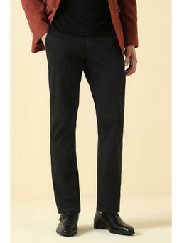 Allen Solly - Men Black Solid Formal Trouser