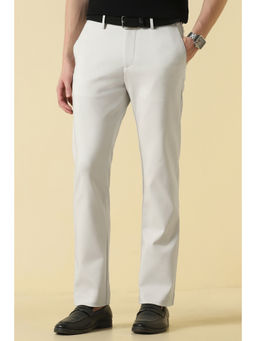 Allen Solly - Men White Solid Casual Trouser